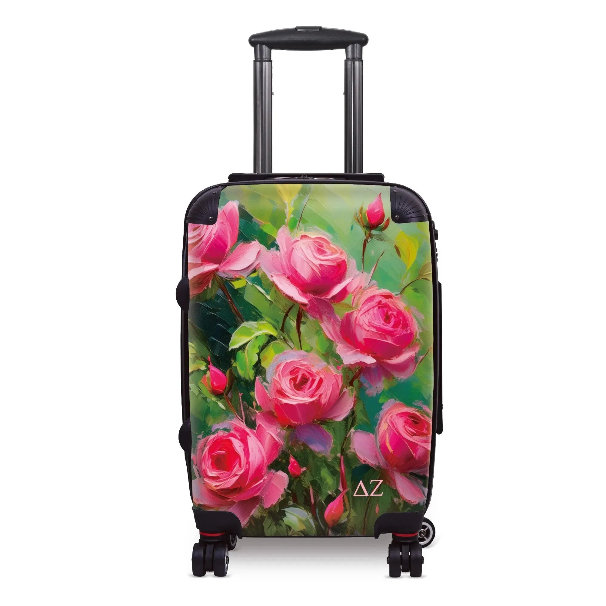 Delta Zeta Carry-on Suitcase - Bold Pink Roses Suitcases