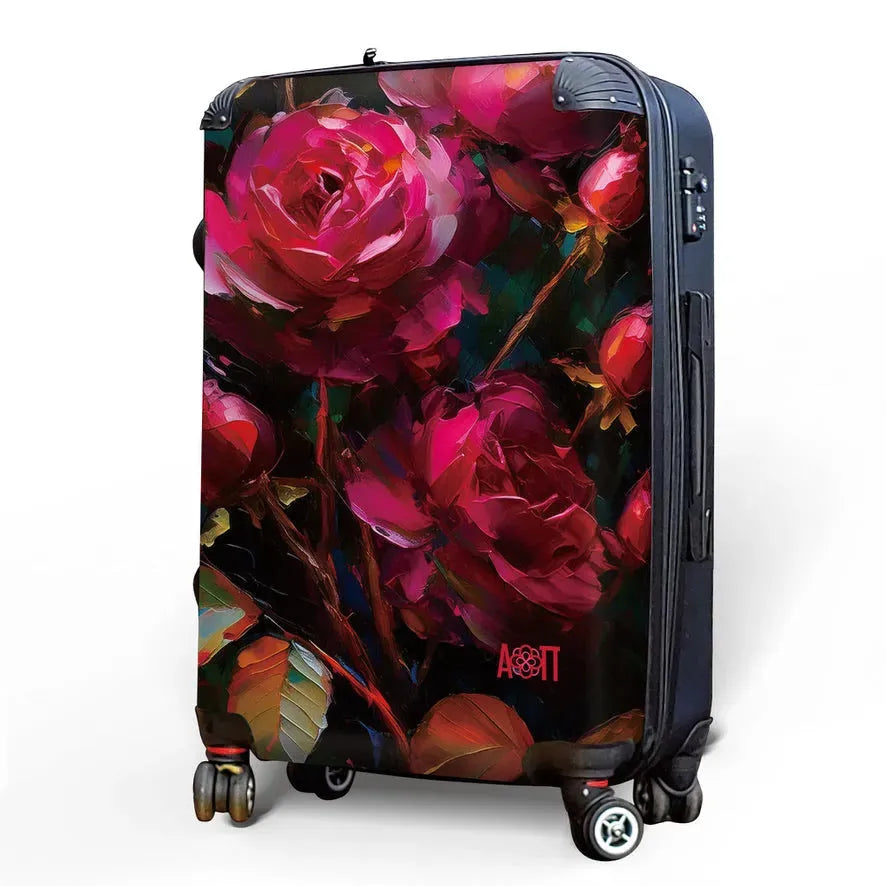 Alpha Omicron Pi Carry-on Suitcase - Bold Roses Suitcases