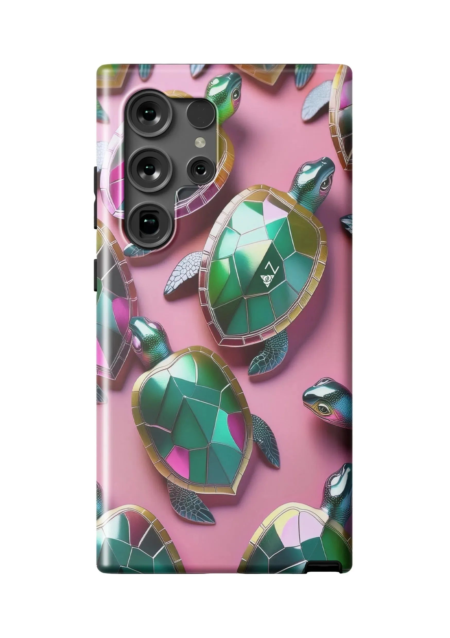 Delta Zeta Samsung Galaxy 24, 23 Mobile Phone Case - Jeweled Turtles Matte Mobile Phone Cases