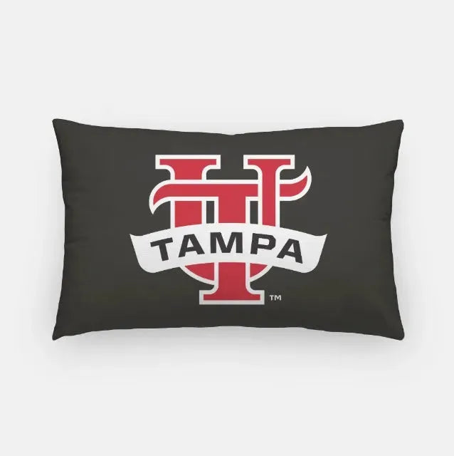 University of Tampa UTampa Banner Lumbar Pillow Cover Black Pillow Covers