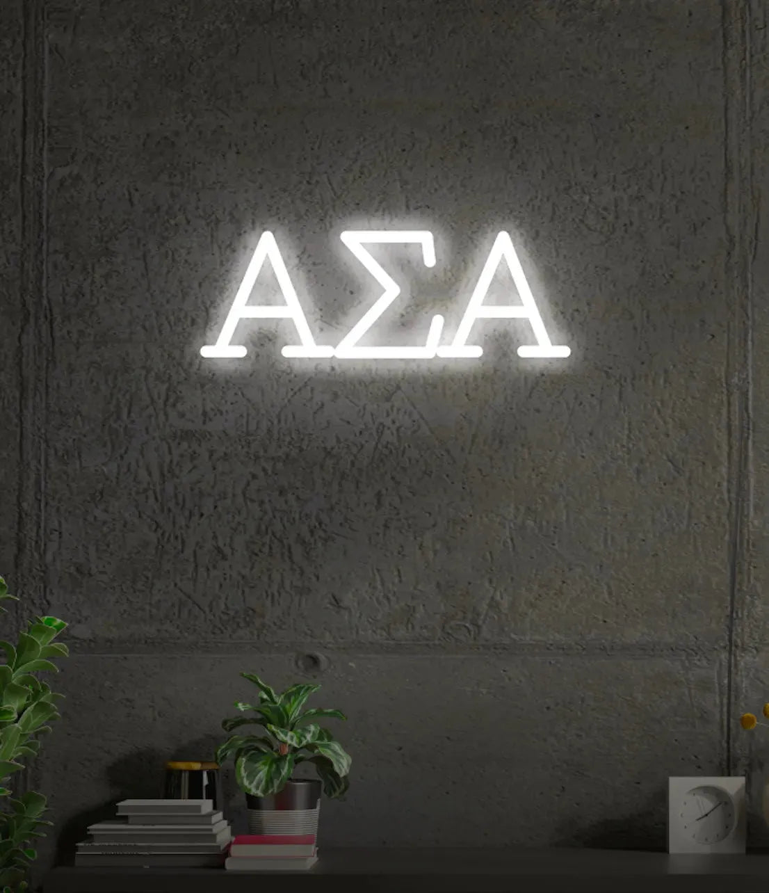 Alpha Sigma Alpha LED Neon Sign w/ Dimmer Large Neon Signs