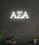 Alpha Sigma Alpha Greek Letters LED Neon Light | Dorm Decor Wall Sign