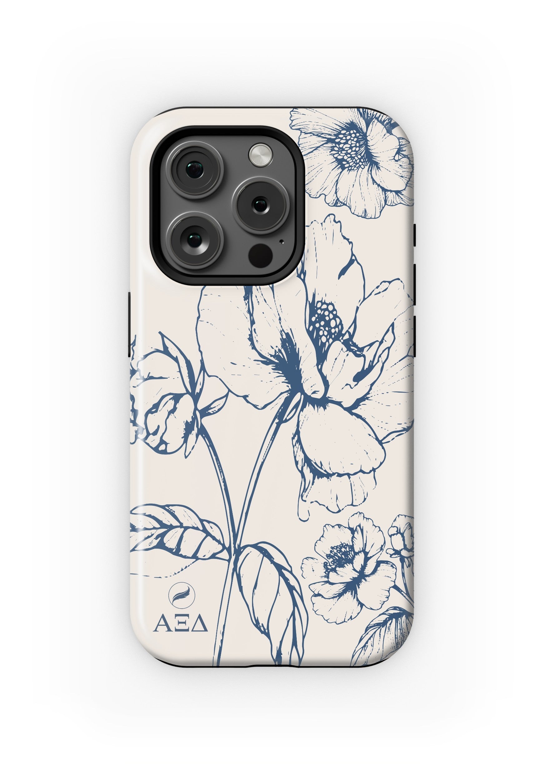 Alpha Xi Delta iPhone 16, 15, 14 Mobile Phone Case -Vintage Flower | Gifts