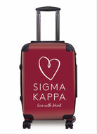 Sigma Kappa Carry-on Luggage - Traditional Maroon Suitcases