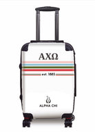 Alpha Chi Omega Carry-on Luggage - Preppy Stripes Suitcases