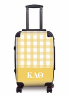 Kappa Alpha Theta Carry-on Suitcase - Gingham Gold Suitcases