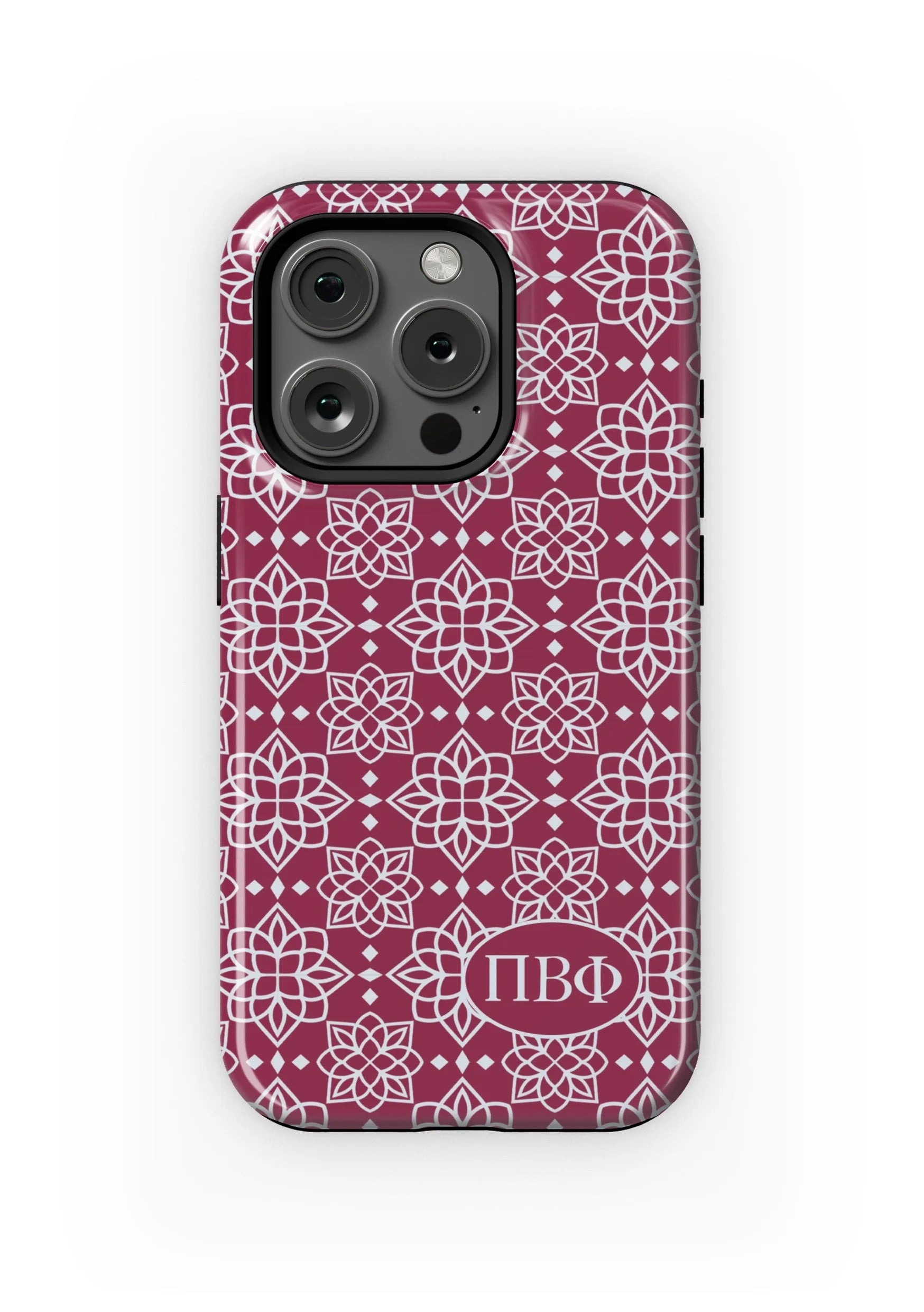 Pi Beta Phi iPhone 16, 15, 14 Mobile Phone Case - Ornate Gloss Mobile Phone Cases