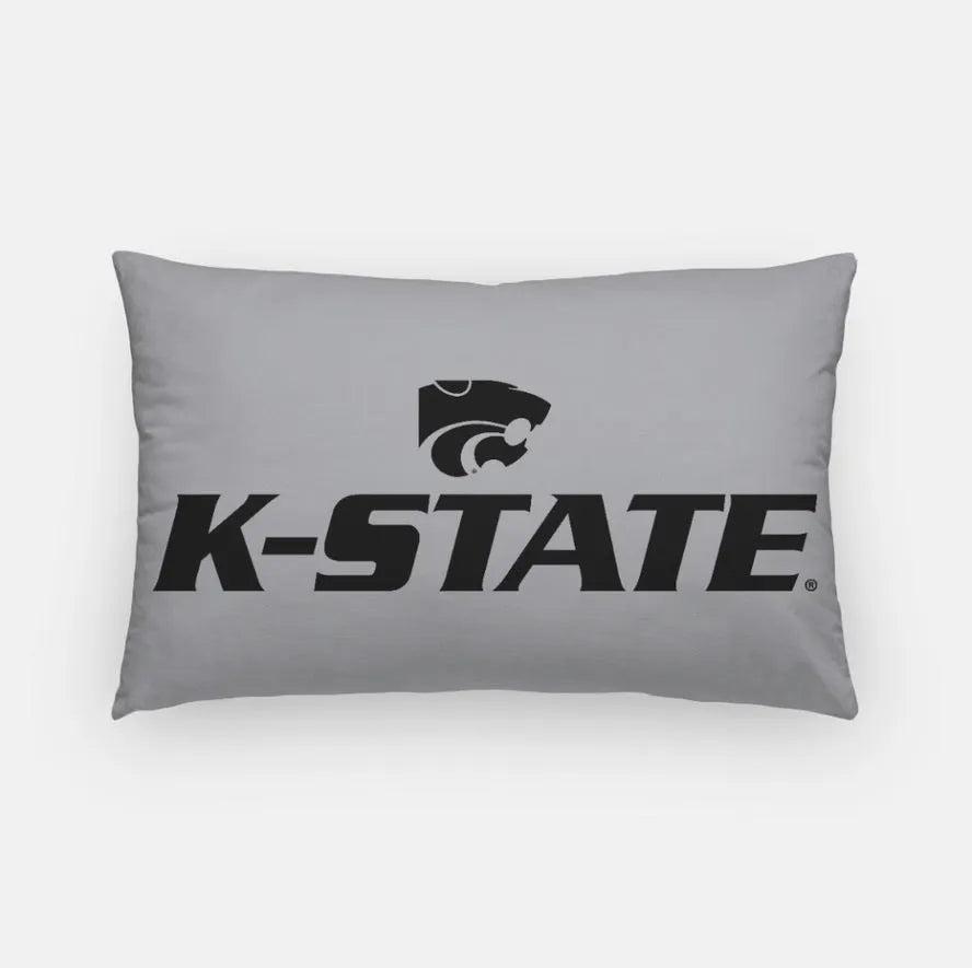K-STATE Lumbar Pillow Cover Gray Pillow Covers