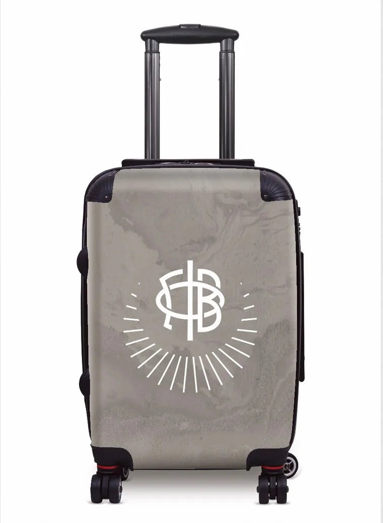 Gamma Phi Beta Carry-on Suitcase - Marble Crescent Moon A La Mode Suitcases