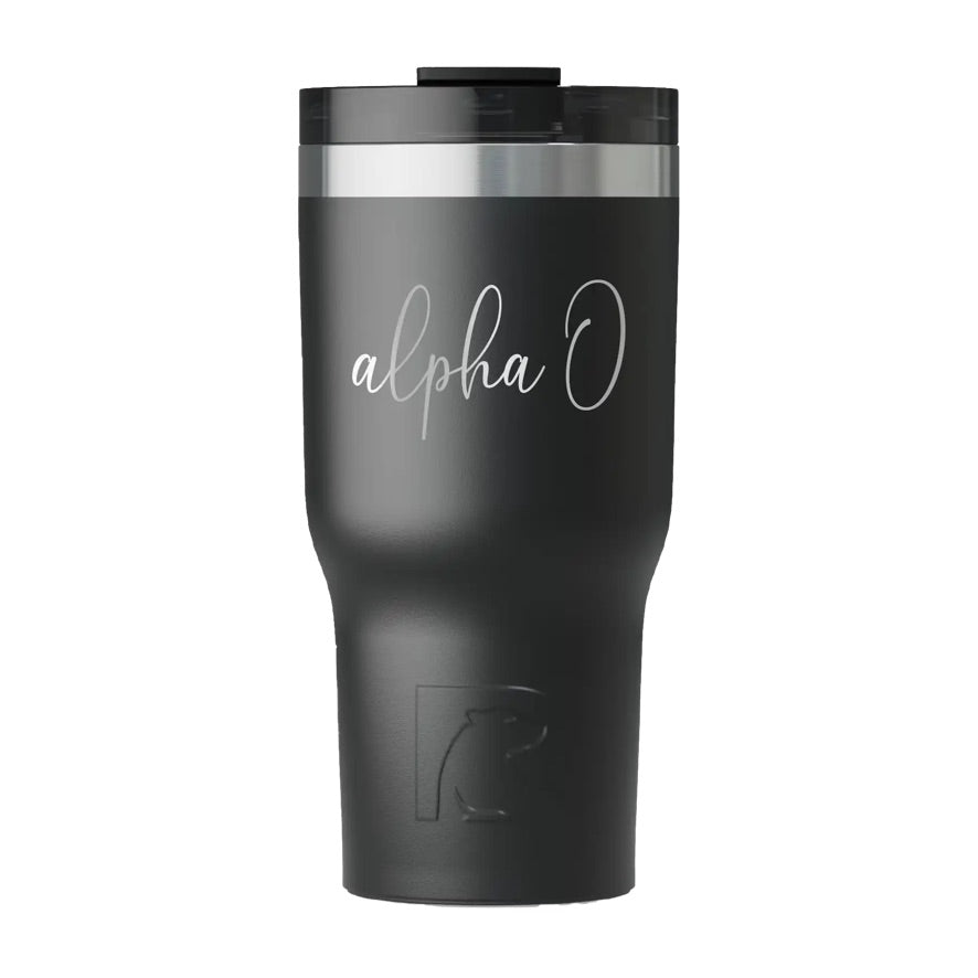Alpha Omicron Pi RTIC 20 oz Essential Ceramic Lined Tumbler - Script