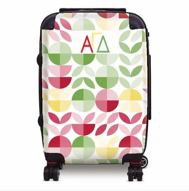 Alpha Gamma Delta Carry-on Suitcase - Geo Petals Suitcases