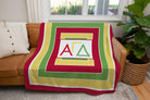 Alpha Gamma Delta XL 60x80 Sherpa Throw Blanket - Geometric Throw Blankets