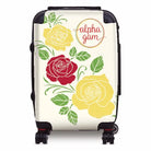 Alpha Gamma Delta 20" Carry-on Suitcase Luggage - Rose Silhouette