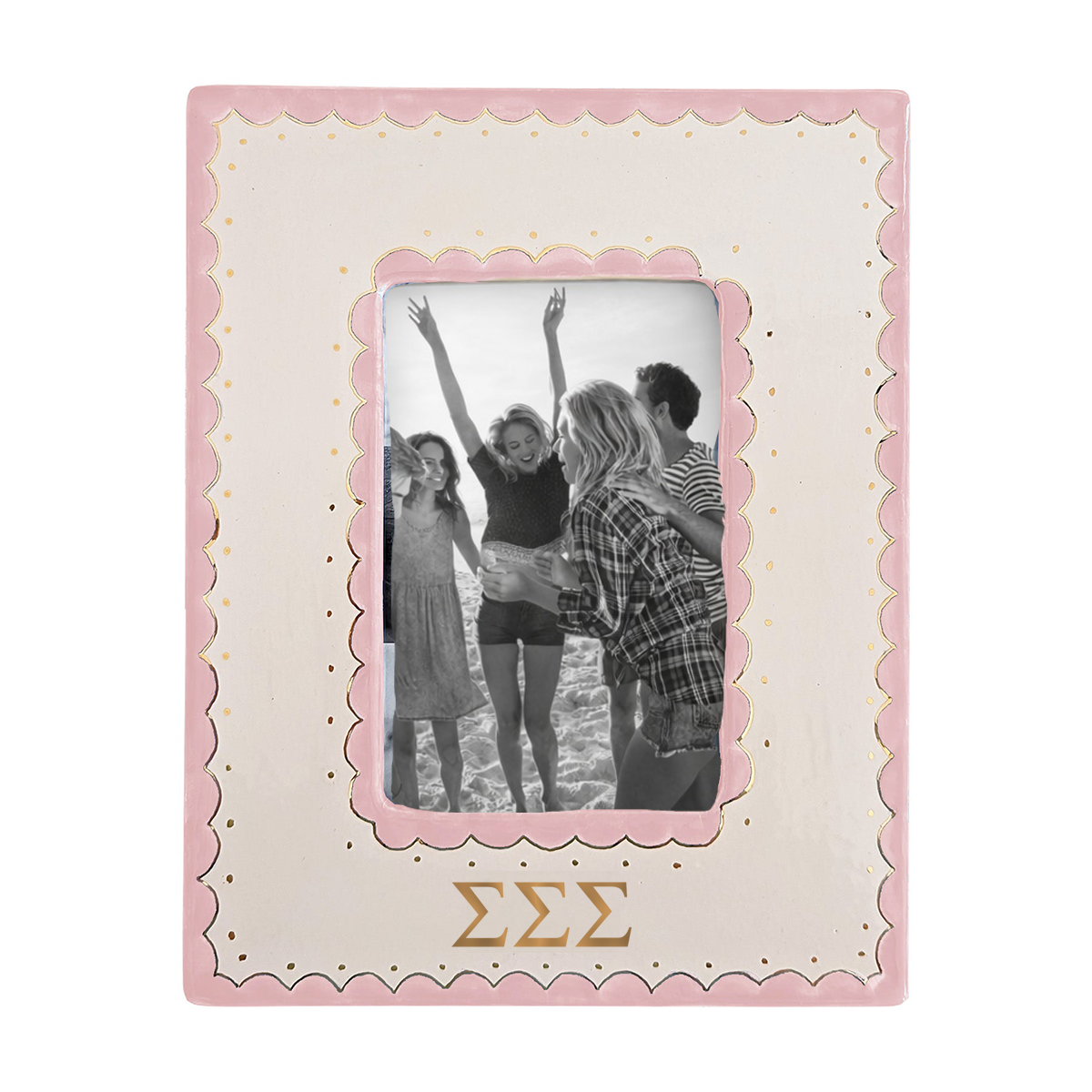 Tri Sigma Scallop Picture Frame | Custom Sorority Big Little Gifts