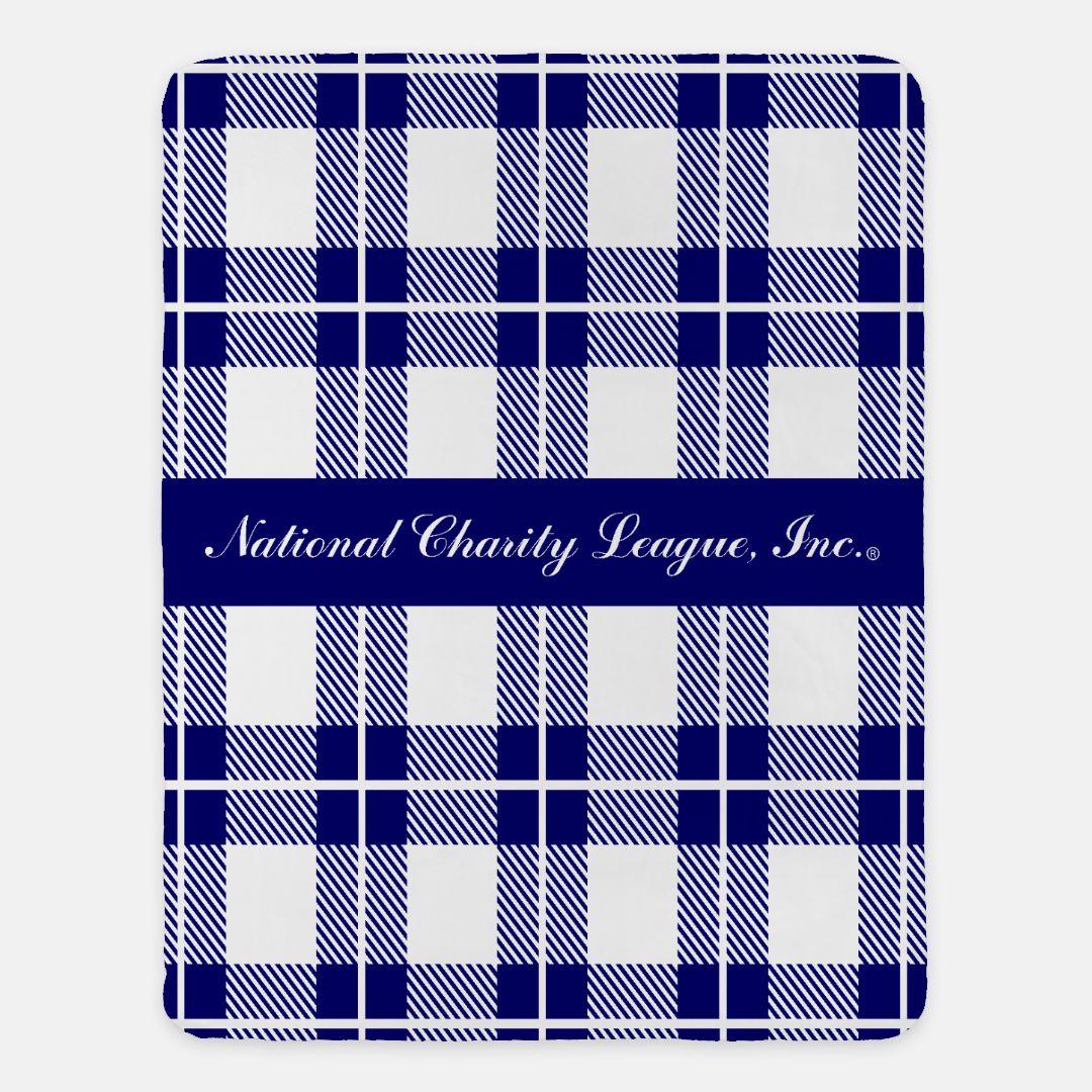 National Charity League XL 60x80 Sherpa Blanket - Plaid