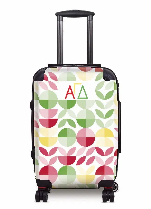 Alpha Gamma Delta Carry-on Suitcase - Geo Petals Suitcases