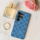 Alpha Delta Pi Samsung Galaxy Mobile Phone Case - Adelphean Blue Ornate