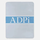 ADPi XL 60x80 Sherpa Throw Blanket - Center Band Horizon Throw Blankets