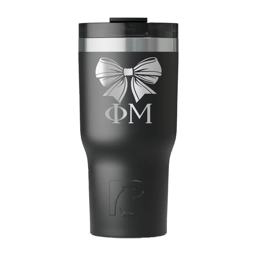 Phi Mu RTIC 20 oz Essential Ceramic Lined Tumbler - Bow