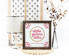 Alpha Gamma Delta Sign - Roses - 12"x12" | Official Merchandise | Gifts and Decor | Festive Fit Home