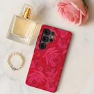 Alpha Omicron Pi Samsung Galaxy Mobile Phone Case - Rose Pattern