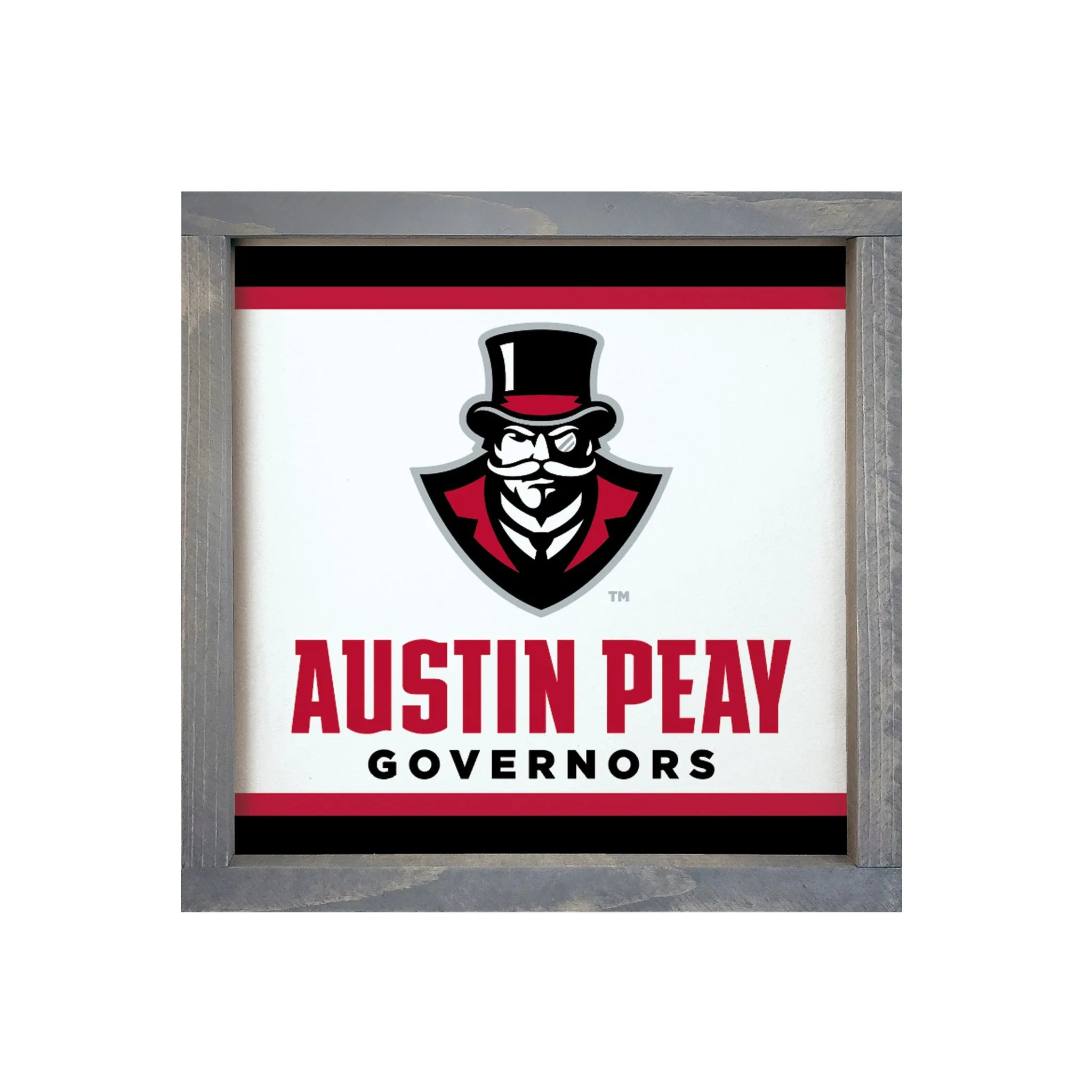 Austin Peay State University Sign - Stripes 12"x12" | Dorm Decor