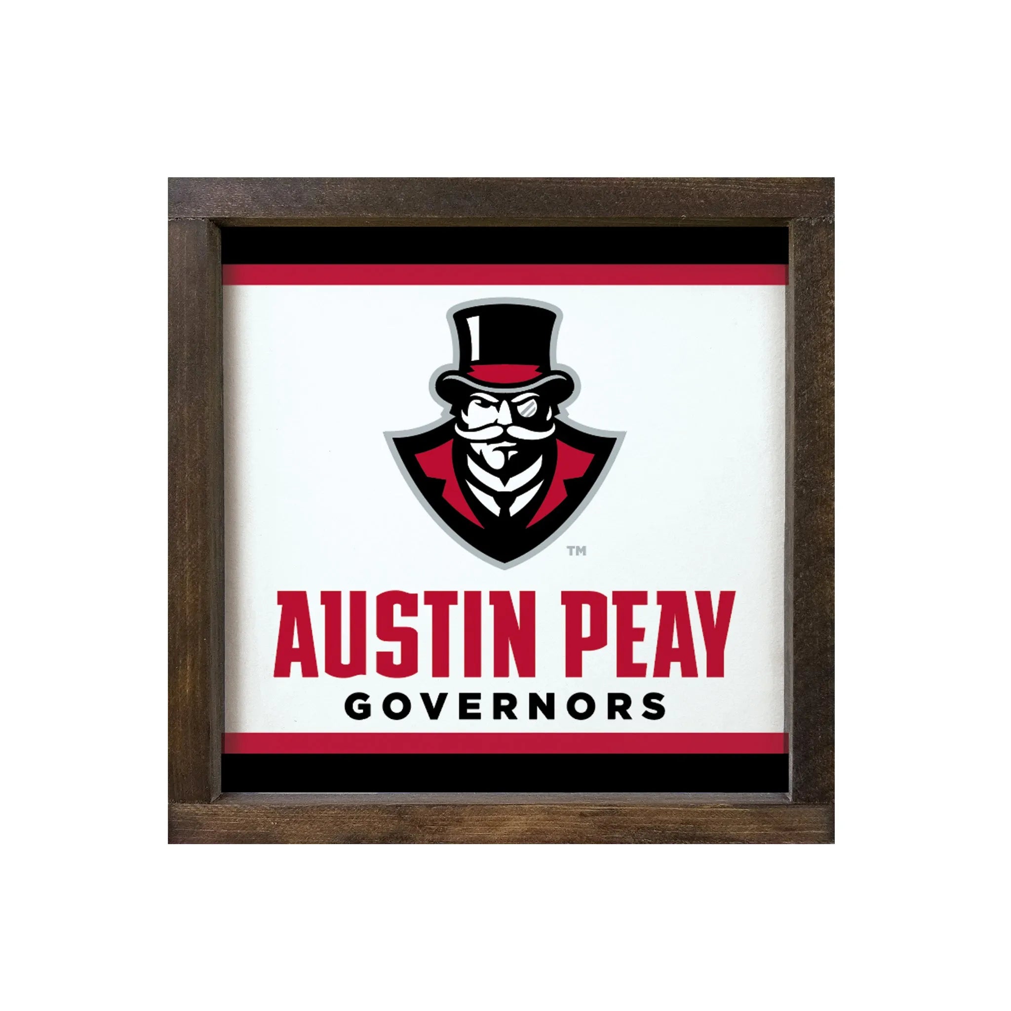 Austin Peay State University Sign - Stripes 12"x12" | Dorm Decor