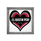 Austin Peay State University 12x12 Wood Framed Sign -Heart | AP Gifts