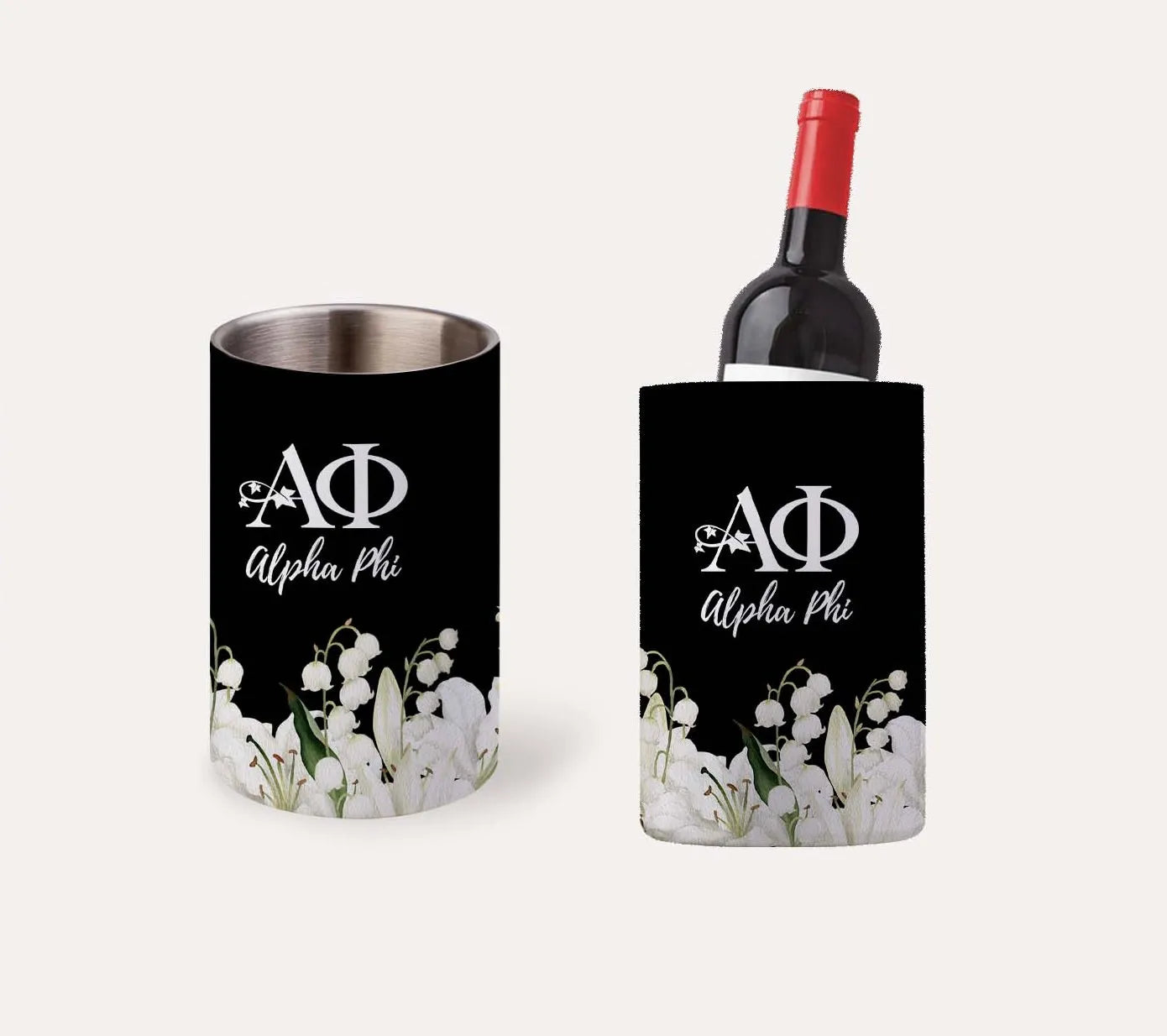 Alpha Phi Wine Chiller - Lillies | Official Alpha Phi Merchandise | Party Accessories