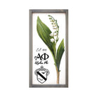 Alpha Phi Large 12x24 Lily of the Valley Wood Framed Sign | APhi Decor | Campus Greek Fit