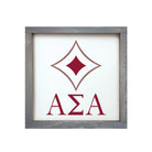 Alpha Sigma Alpha Wood Framed Sign - Badgemark - 12"x12" | Gifts and Decor | Festive Fit Home