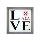 Alpha Sigma Alpha Sign - "LOVE" 12"x12" | Official Gift Shop | Decor | Festive Fit Home