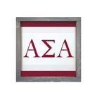 Alpha Sigma Alpha Sign - Greek Letters and Stripes 12"x12" | Decor | Custom Gifts | Festive Fit Home