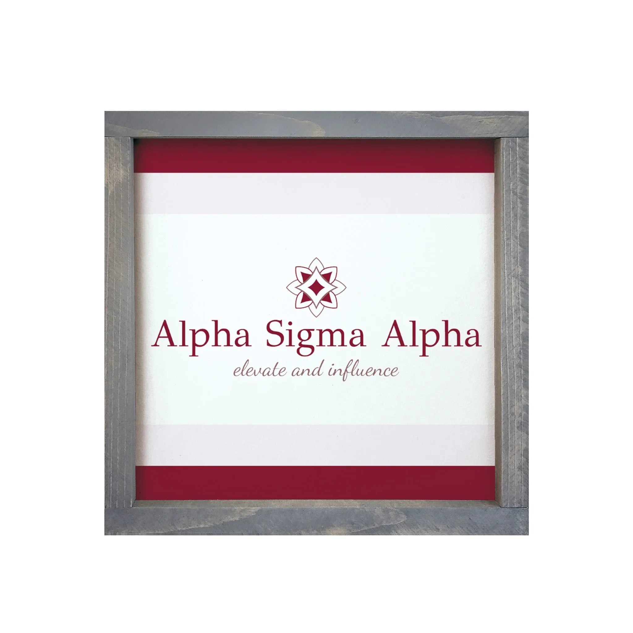 Alpha Sigma Alpha Sign - Traditional Stripes 12"x12" | Dorm Decor | Custom Gifts