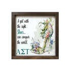 Alpha Sigma Tau Sign - The Right Shoes  12"x12" | Custom Gifts | Decor