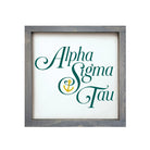 Alpha Sigma Tau Traditional Wood Framed Sign - 12"x12" | Custom Gifts