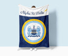 Alpha Xi Delta Blanket - Bullseye Crest 60"x80" | Official Gifts | Custom Merchandise | Festive Fit Home