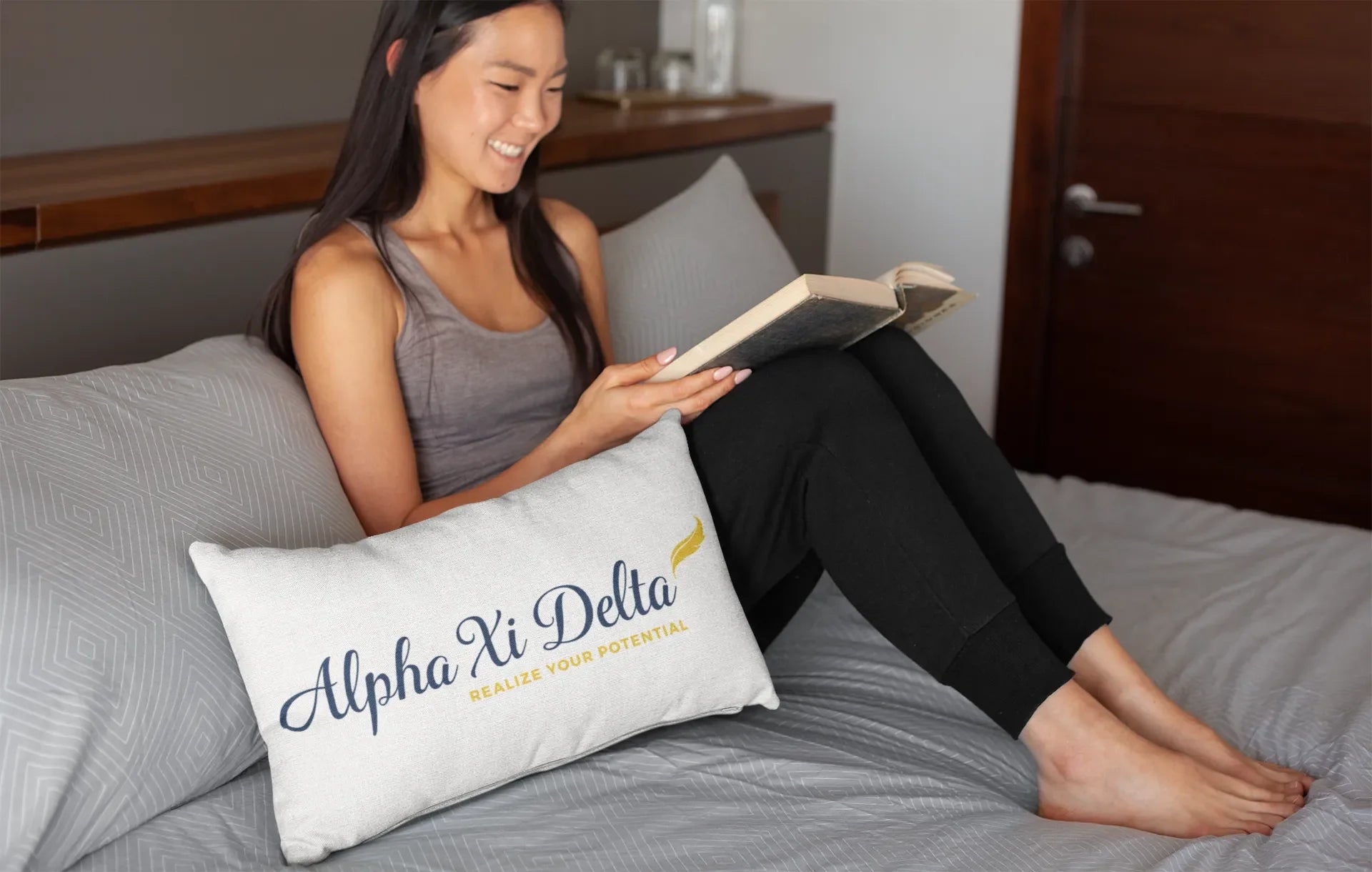 Alpha Xi Delta Traditional Lumbar Pillow Covers | Official Merchandise | Festive Fit Home