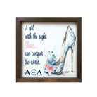 Alpha Xi Delta 12x12 Wood Framed Sign - The Right Shoes | AXiD Gifts