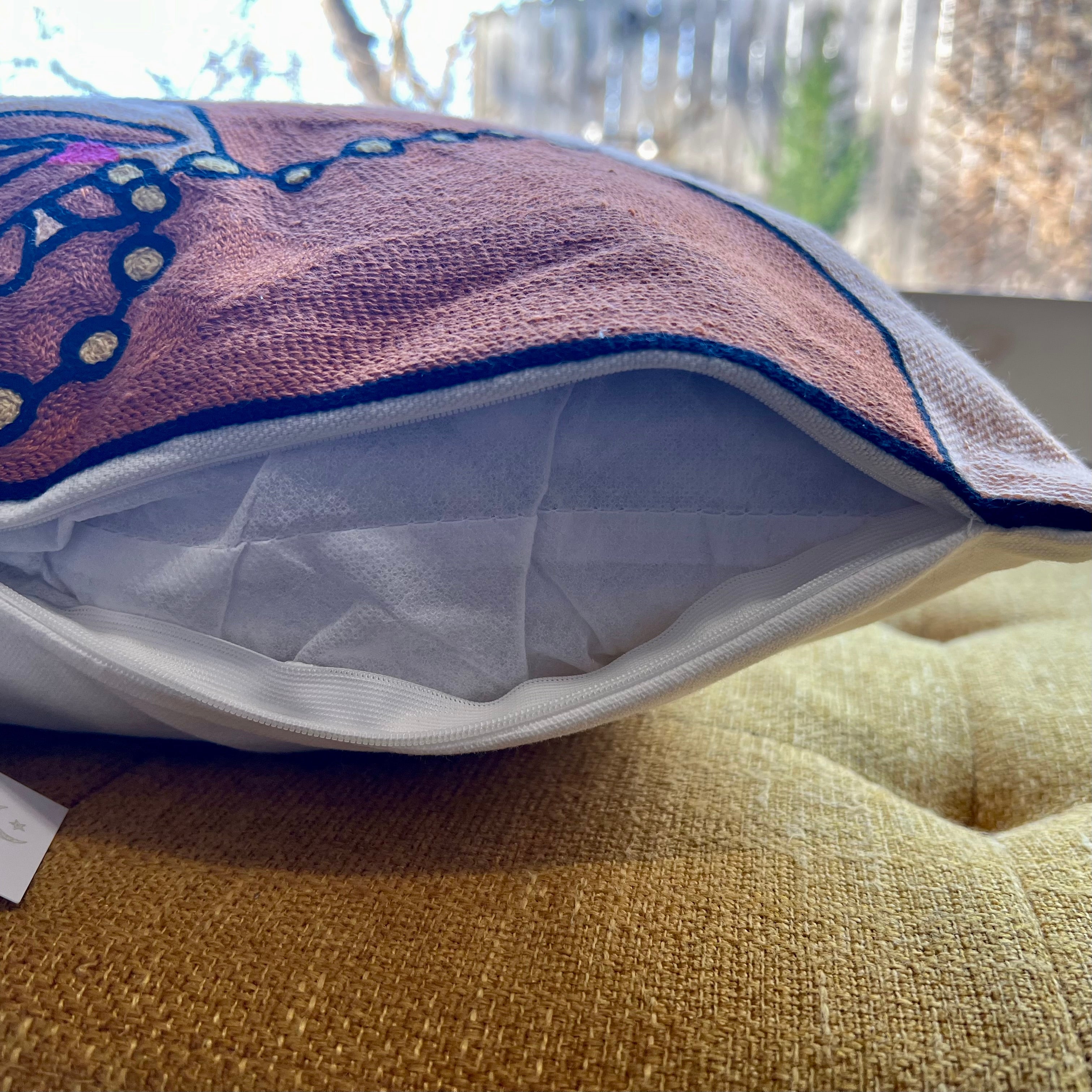 African Queen Embroidered Pillow Cover | Cultural Dorm Decor