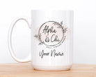 Alpha Chi Personalized Mug Deluxe 15 oz. - Boho Wreath | Custom AXO Gifts