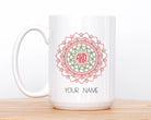 Alpha Chi Omega Personalized Mug Deluxe 15 oz. - AXO Mandala Monogram | AXO Gifts