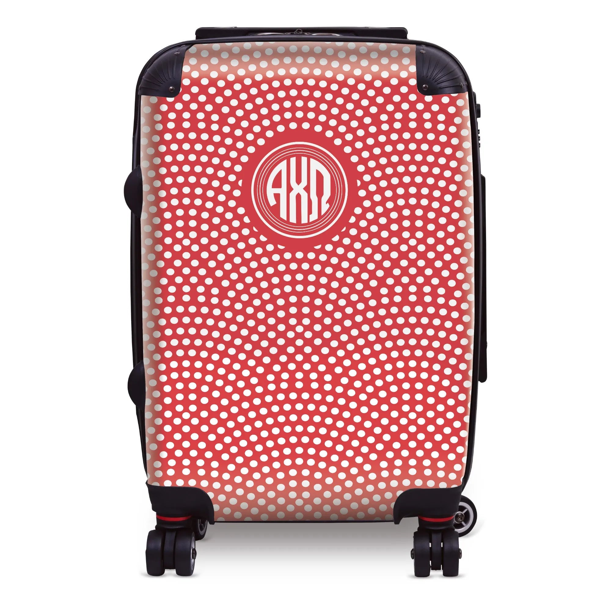 Alpha Chi Omega 20" Carry-on Suitcase Rolling Luggage Dots | AXO Gifts