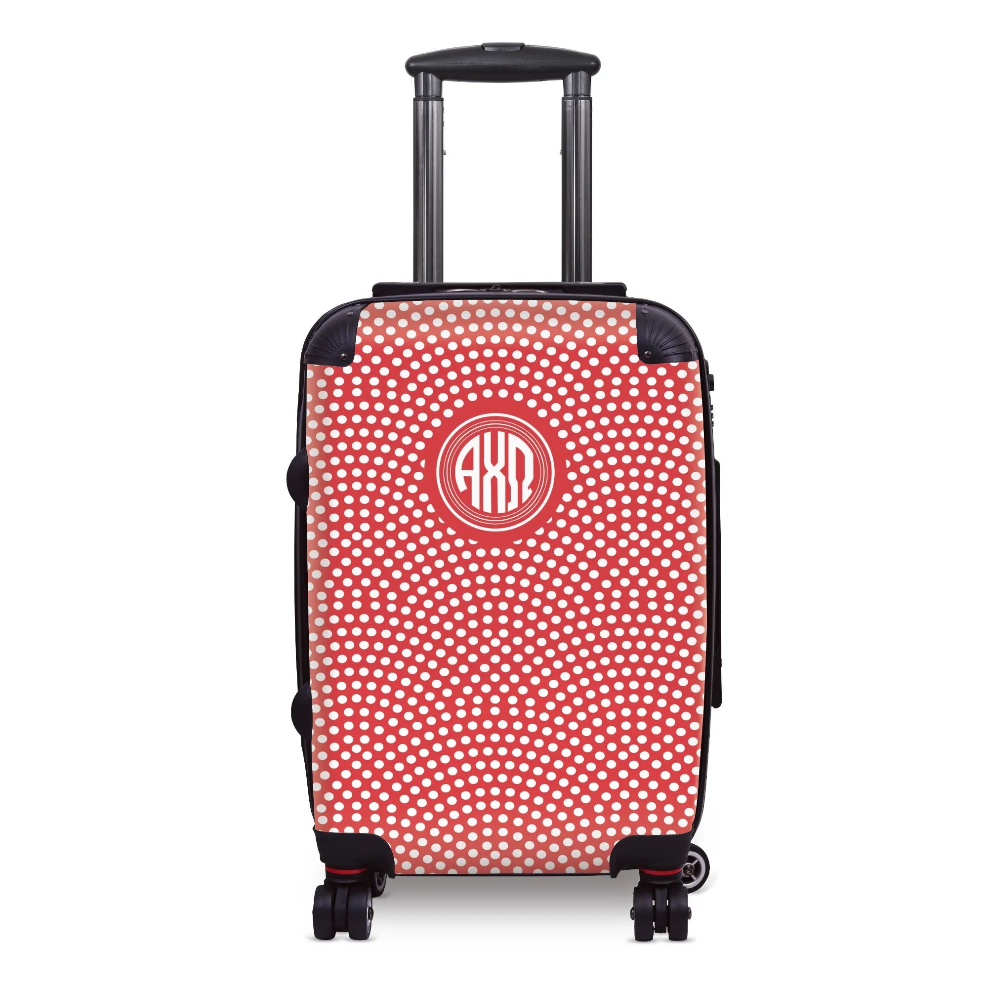 Alpha Chi Omega 20" Carry-on Suitcase Rolling Luggage Dots | AXO Gifts