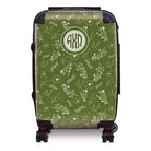 Alpha Chi Omega Carry-on Suitcase - Olive Vintage Floral Suitcases