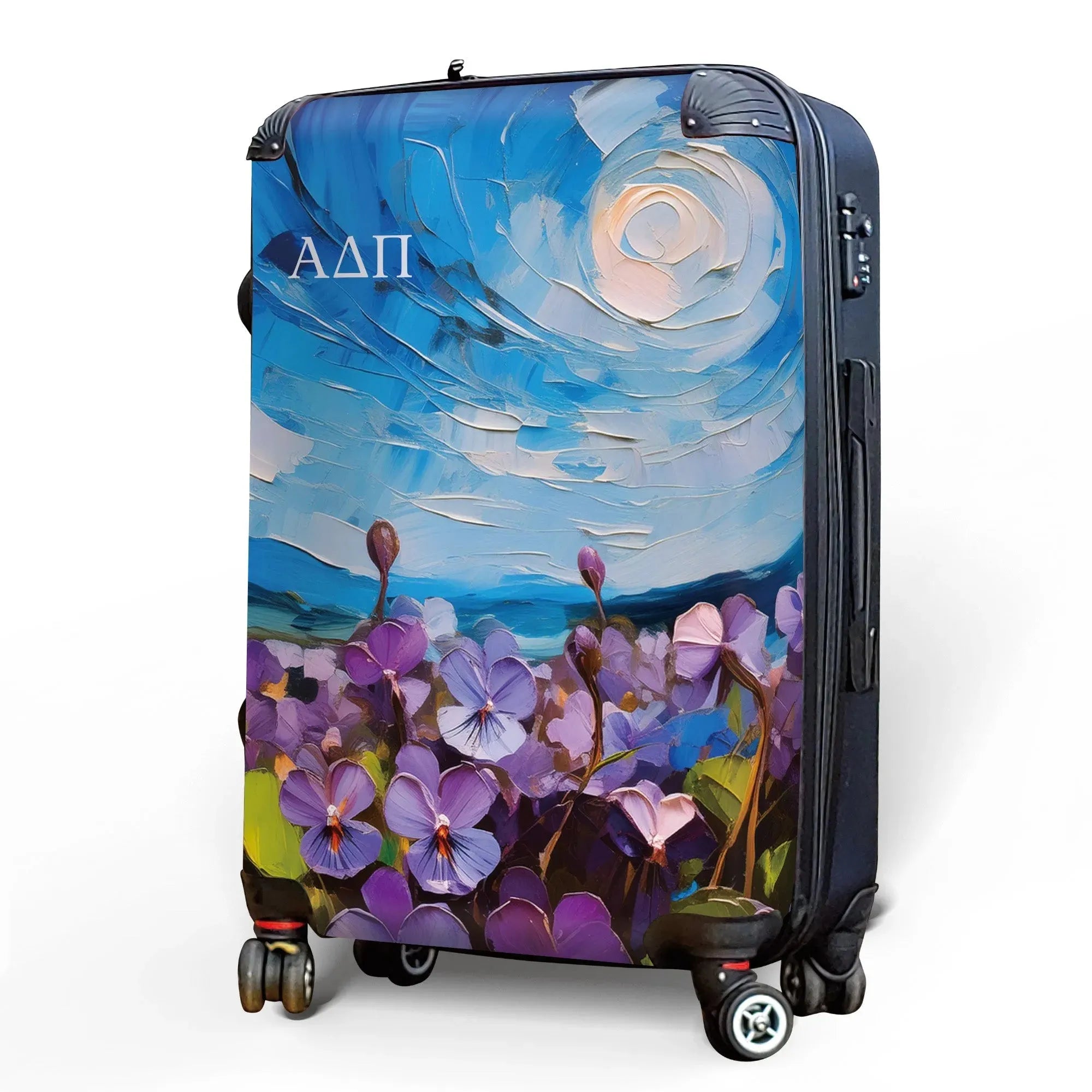 Alpha Delta Pi Carry-on Suitcase - Woodland Violets Suitcases