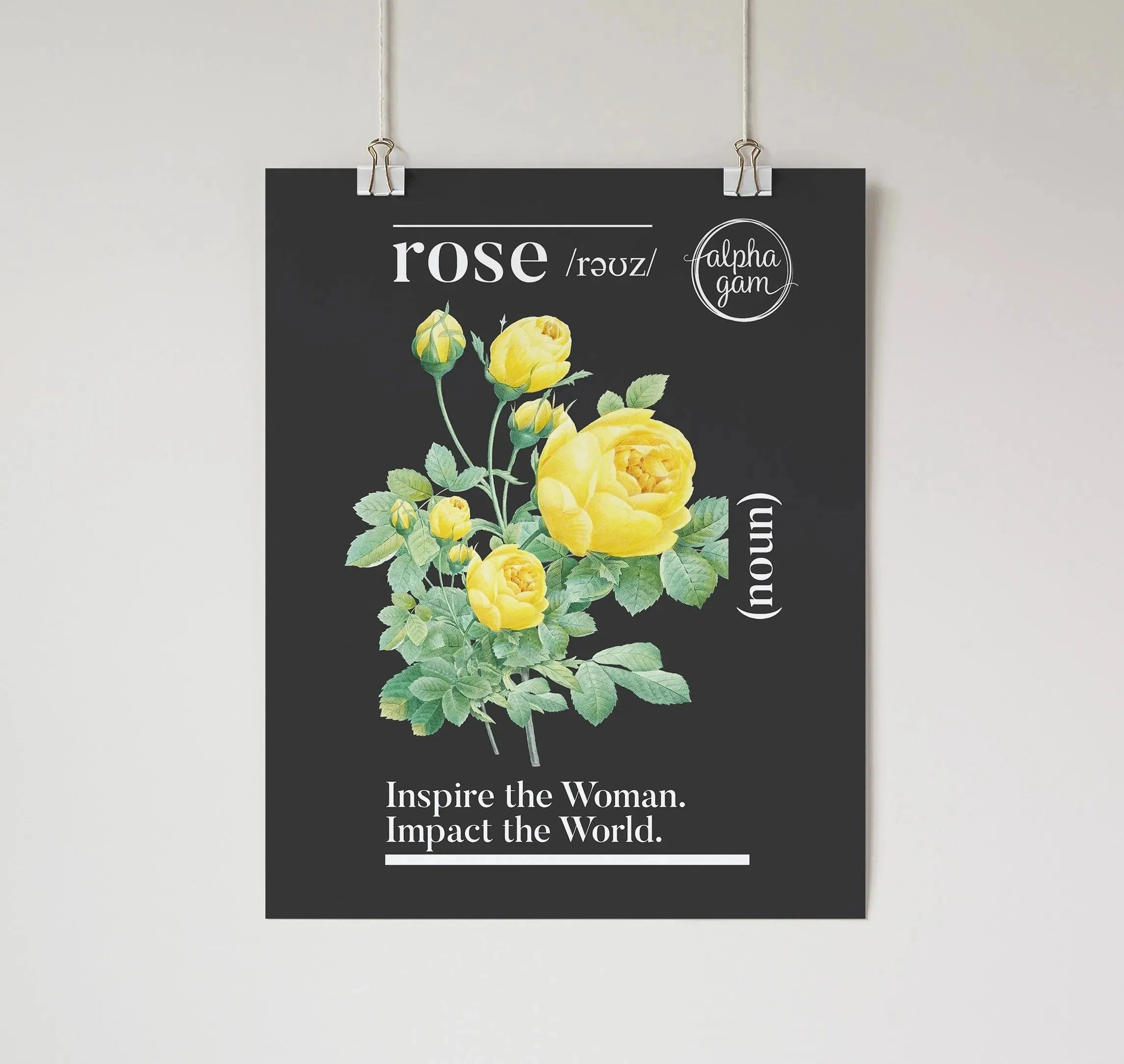 Alpha Gam 16x20 Poster - Rose Definition Wall Art & Signs