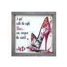 Alpha Phi 12x12 Wood Framed Sign - The Right Shoes | Custom APhi Gifts