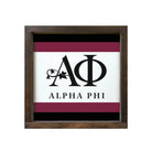 Alpha Phi 12x12 Wood Framed Sign - Stripes | Custom APhi Gifts | Decor | Wall Art