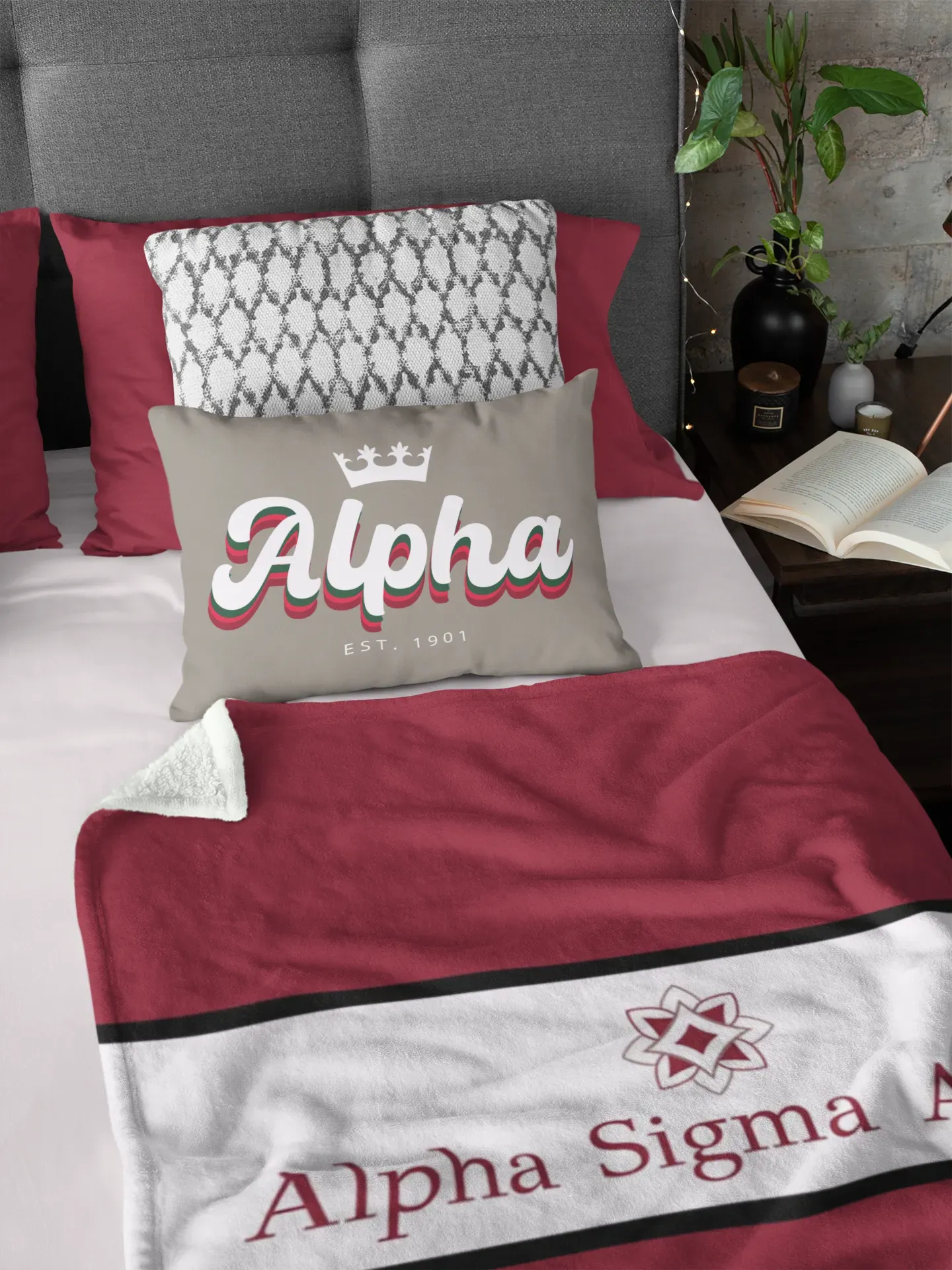 Alpha Lumbar Throw Pillow Cover - Retro Pillow Covers